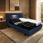 Lit électrique duo Morpho caisse Tissu HT20 cm Mon Lit Douillet