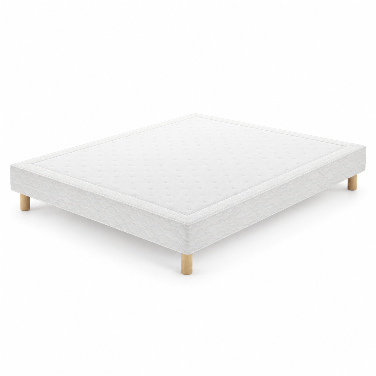 Sommier tapissier Blanc 15 – Hauteur 15 cm